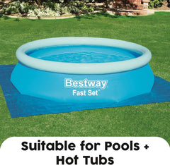 Folie de sol Bestway PE 335 x 335 cm, albastră, pătrată