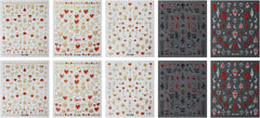 JMEOWIO Nagelsticker Mond Stern 10 Blatt Nail Art Sticker Selbstklebend Nagelaufkleber Dekoration Nageldesign Zubehör