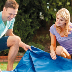 Okrągłe zadaszenie basenu Intex 28031 - Przykrycie basenu - Ø 366 cm - Do basenów z ramą metalową i pryzmatyczną, Granatowy