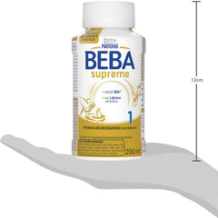 BEBA Nestlé BEBA SUPREME 1 Mieszanka dla niemowląt: Gotowe do spożycia butelki z kwasami Omega 3, 1 opakowanie (1 x 200 ml)