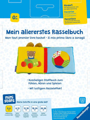 ministeps: Prima mea carte cu zornăitori: De la 0 luni Jucarii Bebe Naty Shop