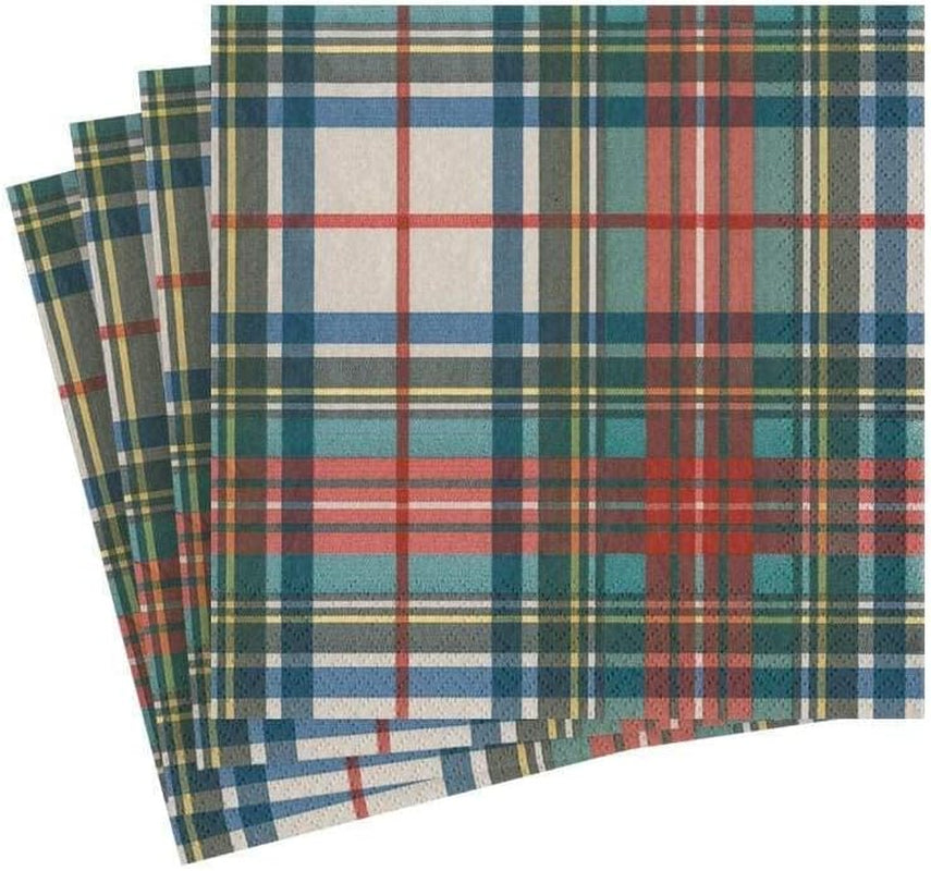 Șervețele de hârtie pentru cocktail Dress Stewart, tartan, 20 de bucăți per pachet