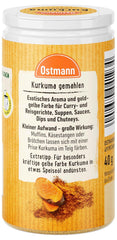 Ostmann Gewürze - Kurkuma gemahlen | Perfektes Gewürz für Curry- und Reisgerichte | Verleiht Gerichte eine goldgelbe Farbe | Naturalne składniki | 40 g w Der Streudose