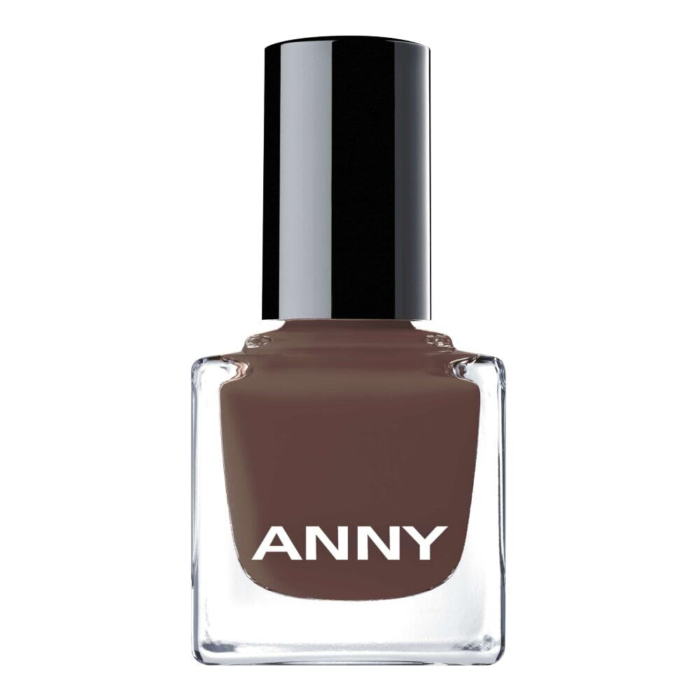 ANNY Nail Polish - Wysokiej jakości, trwały, odporny na odpryski i szybkoschnący kolorowy lakier do paznokci, kolor: siostrzana czerwień - elegancki brąz mokka - 15 ml