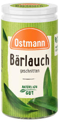 Ostmann Gewürze - Bärlauch geschnitten | Łagodniejszy Knoblauch-Geschmack | Für Ei- oder Reisgerichte sowie Quarkdips | 15 g w Der Streudose