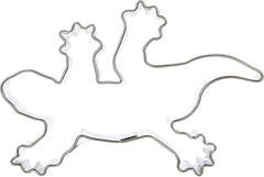 Formă de biscuiți Städter, oțel inoxidabil, șopârlă aprox. 7cm, 7 x 4,5 x 2 centimetri, argintie