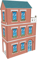 Casă de păpuși cu 3 etaje, design Soho-Madera, cu 8 piese de mobilier, dimensiuni 120 X 33 X 75 cm (913D00181) Casute de papusi Naty Shop