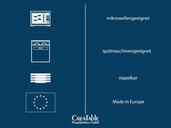 CreaTable, 16999, seria Flora ORCHARD, set de veselă cu 16 piese pentru 4 persoane, serviciu combinat din porțelan, potrivit pentru mașina de spălat vase și cuptorul cu microunde, fabricat în Europa