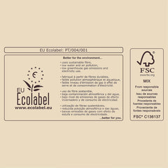 Hârtie igienică Renova Jumbo Love&Action, 12 role premium, 90 M, hârtie kraft, 2 straturi, certificată FSC & Ecolabel