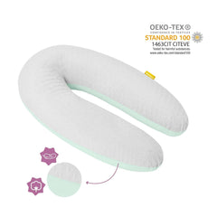 Badabulle Poduszka do karmienia i puszysta poduszka ciążowa 150 cm z pokrowcem o ergonomicznym kształcie Akcesoria Żywność i karmienie piersią Sklep Bebe Naty