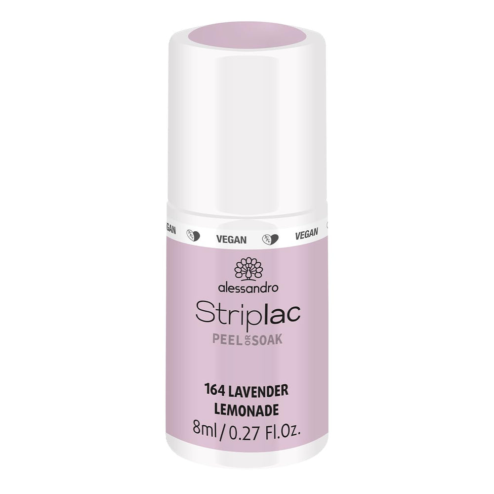 Lakier UV do paznokci alessandro Striplac Lavender Lemonade – Delikatny i długotrwały – Łatwe usuwanie dzięki technologii usuwania – Wegański i nietestowany na zwierzętach – 8 ml