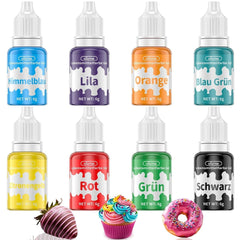 Coloranti alimentari gel, 6 grame sau 10 grame Naty Shop 8 x 6 ml