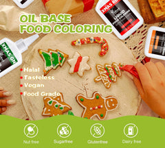 Colorant alimentar lichid, set de coloranți alimentari Red Velvet pentru copt torturi, macaroane, fursecuri, coloranți alimentari pentru decorarea torturilor, lichid pentru colorat băuturi (70 g x 3)