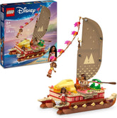 LEGO® Disney Moana 2: Tratwa przygodowa Moany — Zabawkowa łódka z żaglami, zdejmowanym pokładem, ogniskiem i 3 minilaleczkami, w tym Loto i Moni — Prezent dla dziewczynek od 6. roku życia i fanów — 43270 Zestawy do budowania Beuche den LEGO-Store Domyślny tytuł
