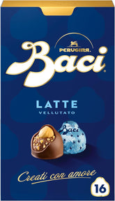 Perugina Baci, czekolada z nadzieniem z mlecznej czekolady i orzechów laskowych, 200 gram Cukierki czekoladowe Naty Shop Default Title