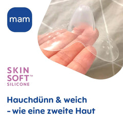MAM Stillhütchen Größe L (Ř 23 Mm) Im 2Er-Set, Extra Weiche Brusthütchen Zum Schutz Beim Stillen, Brustwarzenschutz Für Maximalen Hautkontakt Zwischen Mutter Und Kind Akcesoria Żywność i karmienie piersią Bebe Naty Shop