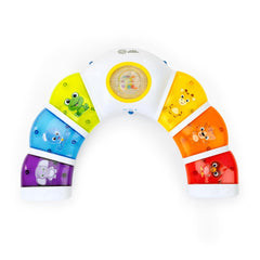 Baby Einstein, Glow & Discover Light Bar, jucărie pentru bebeluși cu lumini, melodii și zornăitor, 3 moduri: animale, culori, xilofon - 3 limbi, cub muzical pentru bebeluși și copii de 3 luni și peste Jucarii Bebe Naty Shop Glow Discover Light Bar