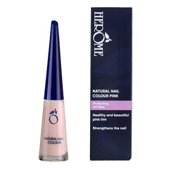 Oja naturală Herome roz cu efect întăritor - Oja potrivită pentru manichiura franțuzească - Întăritor de unghii cu o culoare roz proaspătă - 10ml.
