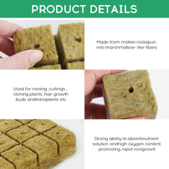 28 kostek wełny mineralnej, zestaw wełny mineralnej, mata do uprawy wełny mineralnej, mata do uprawy hydroponicznej bezglebowej, kostka wełny mineralnej, kostki wełny mineralnej do sadzonek, klonowania, rozmnażania 4*4*4cm