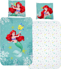 Arielle Meerjungfrau Bettbezug 135X200 80X80 Baumwolle · Kinderbettwäsche Für Mädchen Disney Prinzessin Mermaid · 2 Teilig Naty Domyślny tytuł sklepu
