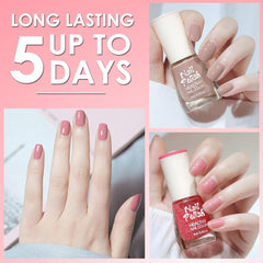 6-częściowy zestaw lakierów do paznokci – szybkoschnący, długotrwały, jasnoczerwony lakier do paznokci – nietoksyczny lakier do paznokci na bazie wody do salonów DIY Manicure Prezent (kolor A)