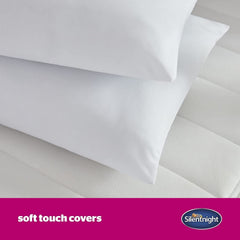 Pernă Silentnight Ultrabounce, alb, microfibră, alb, pachet de 2 Perne standard Naty Shop