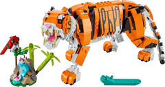 LEGO 31129 Creator Majestic Tiger, Panda or Fish Zestaw figurek zwierząt 3 w 1 dla dzieci Chłopcy i dziewczęta Zabawka do budowania Zwierzęta Zestawy do budowania Besuche den LEGO-Store