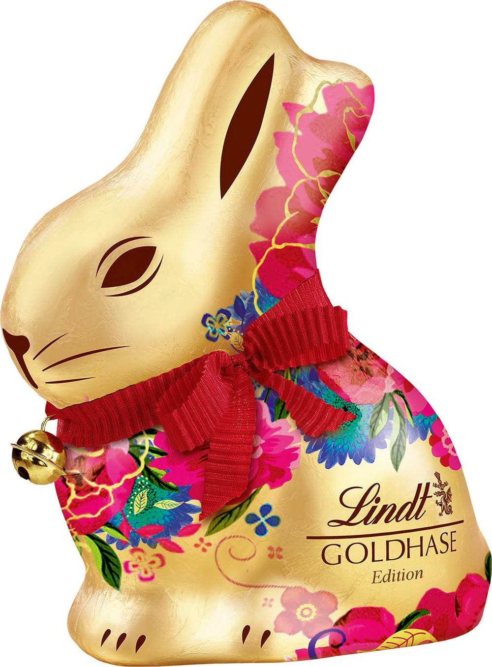 Lindt Gold Bunny Flower Edition - Wielkanocna czekolada mleczna Premium 4 opakowania (4 x 200 g)