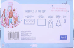 Set de forme pentru biscuiți cu căsuță de turtă dulce de Crăciun, argintii