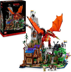 LEGO Ideas Dungeons & Dragons: Saga Czerwonego Smoka, Zestaw do budowania dla dorosłych, Dungeons and Dragons Pomysły na prezenty dla fanów, Zestaw do budowania fantasy, Aktywność twórcza 21348 Zestawy do budowania Besuche den LEGO-Store Domyślny tytuł