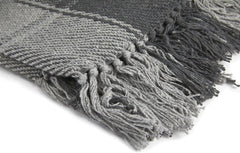 Narzuta Frisco, Bawełna z recyklingu, Tradycyjny, Krata, Na krzesło, kanapę, kanapę, narzutę, koc, Antracyt, 127 x 152 cm Łóżka i koce Emma Barclay