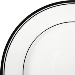 Set de veselă Amazon Basics Cafe cu margine neagră, 16 piese, pentru 4 persoane