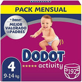 Pieluszki Baby Activity Rozmiar 4 (9-14kg), 192 pieluszki o mocniejszym kroju dla mamy i dziecka Naty Shop
