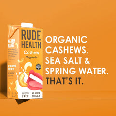 Rude Health 6 x 1 litr Bio-nerkowca, 100% naturalny Bio-Getränk, glutenfrei, ungesüßt, preisgekrönt, gesund i wegański, 100% recykling Verpackung