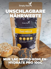 Simply Keto The Light Lower Carb* Bread, Mix pentru pâine fără gluten, 260 grame Bucatarie Naty Shop