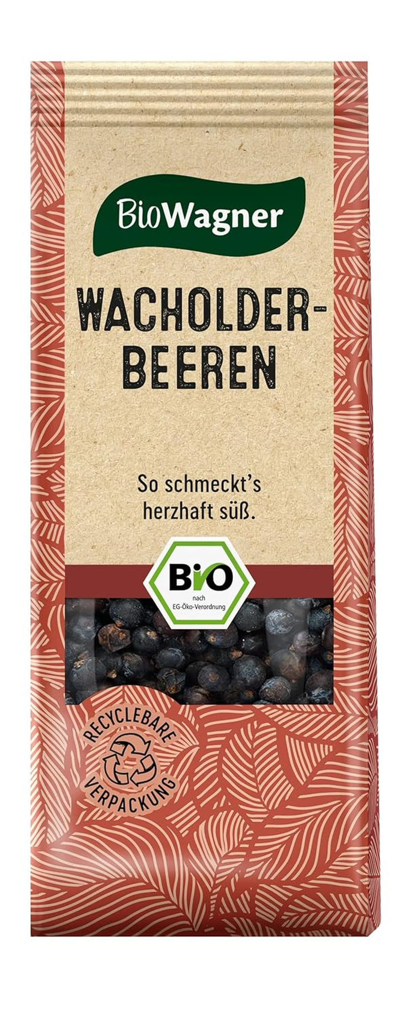 BioWagner - Bio Wachholderbeeren | idealny do dzikiej, kiszonej kapusty lub kiszonej kapusty | naturbelassene Bio-Zutaten | opakowanie nadające się do recyklingu | 30 gr