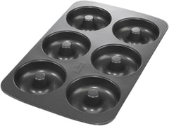 Birkmann, Easy Baking, Donutblech, Backform Für 6 Donuts, Mit Hochwertiger Antihaftbeschichtung, Ø 9 Cm, Mit Rezept, 881631 Matrite si tavi pentru copt Naty Shop 6Er Donut-Blech