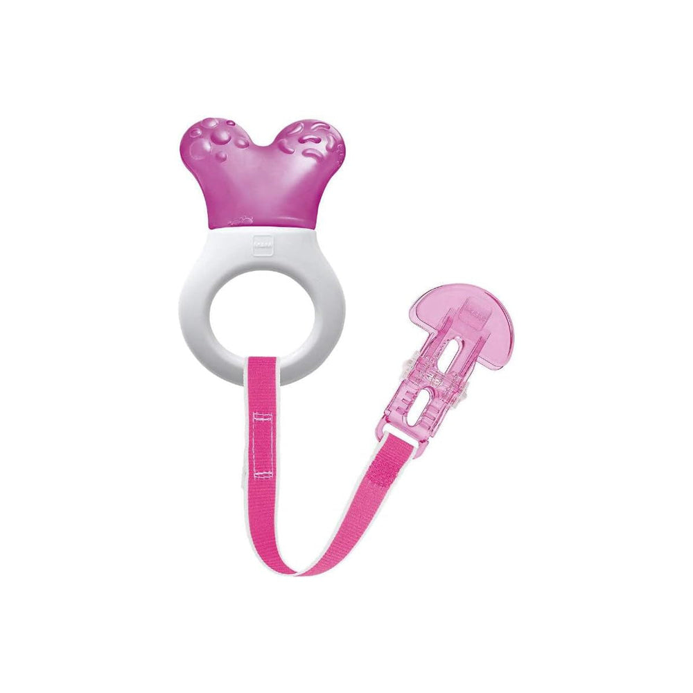 MAM Mini Cooler & Clip, Scobitoare și Clip, Inel de Dentiție, Roz