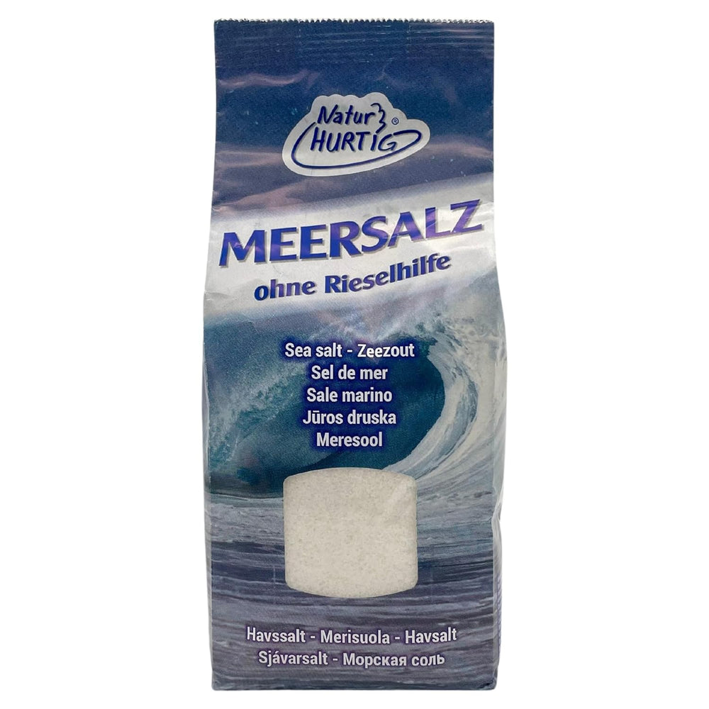 Meersalz Fein 1 kg | Naturbelassen, unraffiniert und ohne Zusätze | Unbehandeltes feines Meersalz