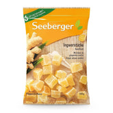 Seeberger Cuburi picante - rădăcină de ghimbir galben auriu, dulce confiat Produse deshidratate Naty Shop 200 grame