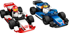 LEGO City Samochody wyścigowe F1 Williams Racing i Haas F1 Racing — zabawka Formuły 1 z samochodami do zbudowania i 2 minifigurkami kierowców wyścigowych — pomysły na drobne prezenty dla chłopców i dziewcząt od 4 lat 60464 Zestawy do budowania Szukaj sklepu LEGO