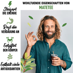 CEAI ORIGEENS BIO YERBA MATE 1 KG - Originalul I Neprăjit, frunze, fără tulpini, praf și firimituri I Băutură energizantă și detoxifiantă