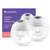 Lansinoh Tragbare Elektrische Doppelmilchpumpe – Freihändig Und Leise Abpumpen Ohne Kabel & Schläuche – Wiederaufladbarer Akku – Einfache Bedienung & Reinigung - Zestaw głośnomówiący Akcesoria Żywność i karmienie piersią Sklep Bebe Naty