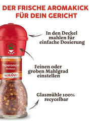 KOTÁNYI Chili Birdseye Pepperoncini Mühle, scharf zum frischen Mahlen, opakowanie 1 (1 x 27g)