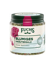 Fuchs Gewurze - Blumiges Kräutersalz | Gewürzsalz mit Rosenblütenblättern, Minze & Salz | Verfeinert Gemüse und Pasta-Gerichte | 45 g im wiederverschließbaren Gewürzglas