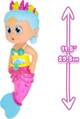BLOOPIES Shimmer Meerjungfrau Iris, Wasserspielzeug, Meerjungfrau mit glitzerndem Schwanz voller Wasserspritzer, Spielzeug Geschenk für Kinder ab 18 Monaten