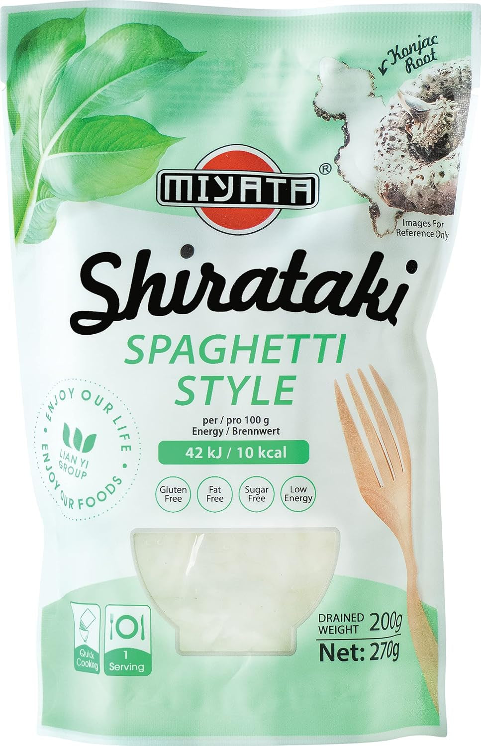 Makaron Konjac Miyata Shirataki Spaghetti Style 1 opakowanie (1 x 270 g)