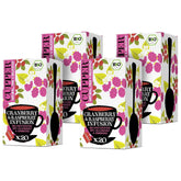 4Er Pack CUPPER Ceai de fructe bio „Cranberry & Raspberry Infusion”, 4X20 pliculețe de ceai nealbe, ecologic, comerț echitabil