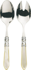 Bugatti ALCAM-N4214/15 Serwery do sałatek Aladdin, kolor kości słoniowej, 2 sztuki Kitchen Naty Shop