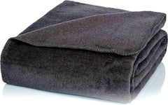 Glart przytulny koc prosty bordowy kocyk sofa 130X170 cm, miękki i ciepły wełniany koc wyjątkowo puszysty jak koc na sofę koc na sofę, przytulny kocyk przytulny koc, pluszowy koc na sofę, U1B Łóżka i koce Glart Uni antracyt